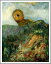 手描き 油絵 模写 複製画 オディロン・ルドン「キュクロプス」 F15(65.2×53.0cm)サイズ プレゼント ギフト 贈り物 名画 オーダーメイド 額付き