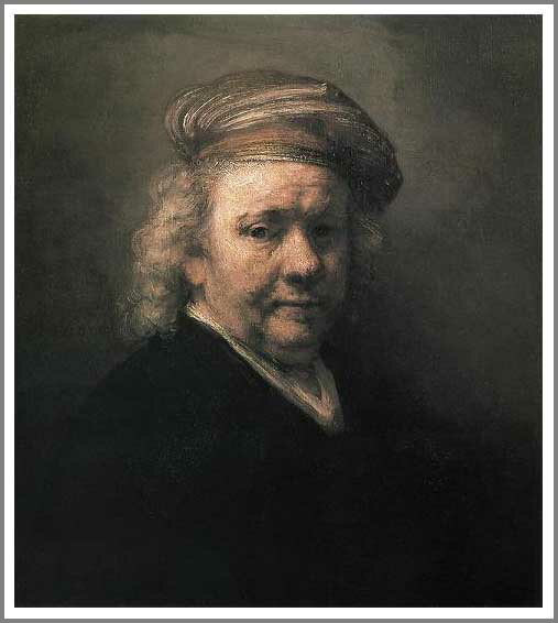 手描き 油絵 模写 複製画 レンブラント「自画像3」 F15(65.2×53.0cm)サイズ プレゼント ギフト 贈り物 名画 オーダーメイド 額付き