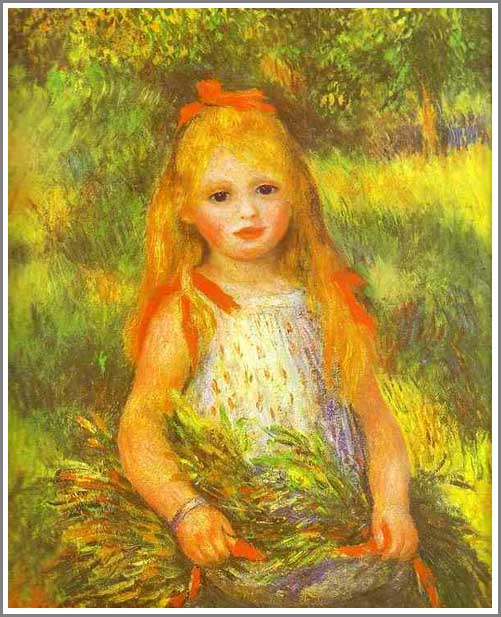 手描き 油絵 模写 複製画 ルノアール(ルノワール)「落穂を拾う少女」 F15(65.2×53.0cm)サイズ プレゼント ギフト 贈り物 名画 オーダーメイド...