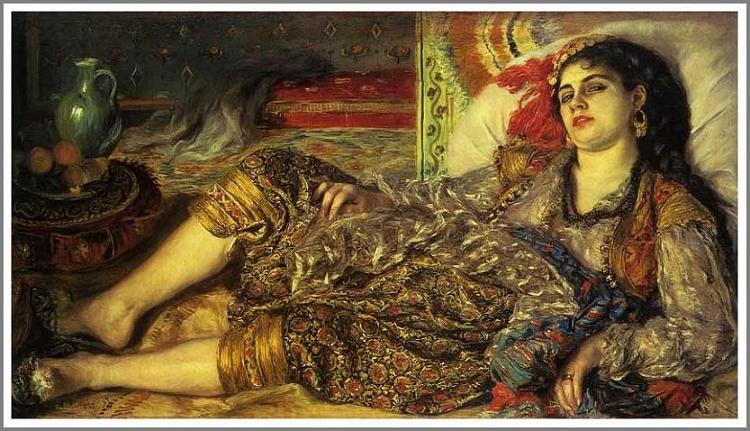 手描き 油絵 模写 複製画 ルノアール(ルノワール)「オダリスク」 F15(65.2×53.0cm)サイズ プレゼント ギフト 贈り物 名画 オーダーメイド 額...