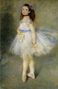 手描き 油絵 複製画 ルノアール（ルノワール）「バレリーナ（踊り子）」 F8(45.5×38.0cm) サイズ 額付き 送料無料