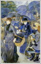 手描き 油絵 模写 複製画 ルノアール（ルノワール）「雨傘」 F12(60.6×50.0cm)サイズ 額付き 送料無料
