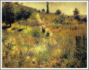 手描き 油絵 模写 複製画 ルノアール（ルノワール）「草むらの中の坂道」 F12(60.6×50.0cm)サイズ 額付き 送料無料