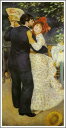 手描き 油絵 複製画 模写 ルノアール（ルノワール）「田舎のダンス」 F20(72.7×60.6cm)サイズ 額付き 送料無料