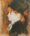手描き 油絵 複製画 ルノアール（ルノワール）「モデルの肖像」 F8(45.5×38.0cm) サイズ 額付き 送料無料