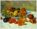 手描き 油絵 複製画ルノアール（ルノワール）「南仏の果物」 額付き 送料無料
