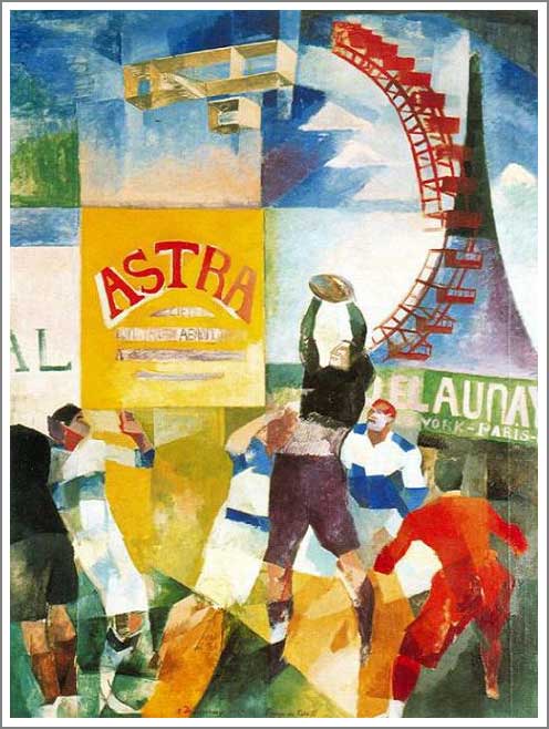 手描き 油絵 模写 複製画 ロベール・ドローネ「カーディフ・チーム」 F15(65.2×53.0cm)サイズ プレゼント ギフト 贈り物 名画 オーダーメイド ...