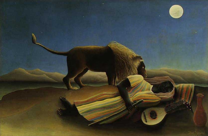 複製画 送料無料 プレミアム 学割 絵画 油彩画 油絵 複製画 アンリ・ルソー「眠れるジプシー女」F30(91.0×72.7cm)サイズ プレゼント ギフト 風...