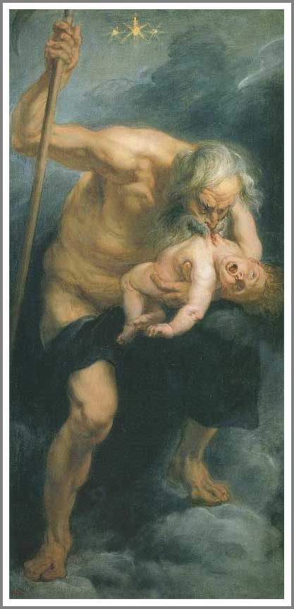 手描き 油絵 模写 複製画 ピーテル・パウル・ルーベンス「我が子を喰らうサトゥルヌス」 F15(65.2×53.0cm)サイズ プレゼント ギフト 贈り物 名画...