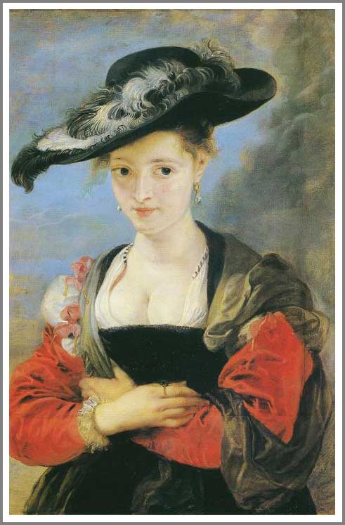 手描き 油絵 模写 複製画 ピーテル・パウル・ルーベンス「麦わら帽子の女」 F15(65.2×53.0cm)サイズ プレゼント ギフト 贈り物 名画 オーダーメ...