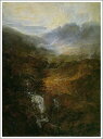 手描き 油絵 模写 複製画 ウィリアム・ターナー「コニストン高原の朝」 F12(60.6×50.0cm)サイズ 額付き 送料無料