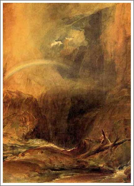 手描き 油絵 模写 複製画 ウィリアム・ターナー「悪魔の橋、サン・ゴタール」 F15(65.2×53.0cm)サイズ プレゼント ギフト 贈り物 名画 オーダーメイド 額付き
