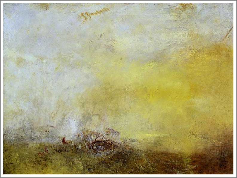 楽天絵画販売のアート名画館手描き 油絵 複製画 模写 ウィリアム・ターナー「海の怪物のいる日の出」 F20（72.7×60.6cm）サイズ 額付き 送料無料