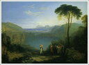 手描き 油絵 模写 複製画 ウィリアム・ターナー「アヴェルヌス湖」 F15(65.2×53.0cm)サイズ プレゼント ギフト 贈り物 名画 オーダーメイド 額付き