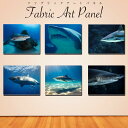 サメ 海 デザイン アート キャンバス パネル インテリア 雑貨 18×14 27×22 41×32cm モダン 雑貨 油絵 風景画 おしゃれ ウォールアート ...