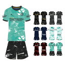 フットクラウン プラシャツ 上下セット ランダムペインティングデザイン サッカー フットサル ウェア 半袖 長袖 ジュニア メンズ 大きいサイズ