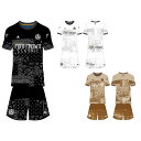 フットクラウン プラシャツ 上下セット クラシカルペイズリーデザイン サッカー フットサル ウェア 半袖 長袖 ジュニア メンズ 大きいサイズ