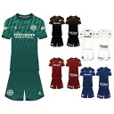 フットクラウン プラシャツ 上下セット サンダーボルトデザイン サッカー フットサル ウェア 半袖 長袖 ジュニア メンズ 大きいサイズ