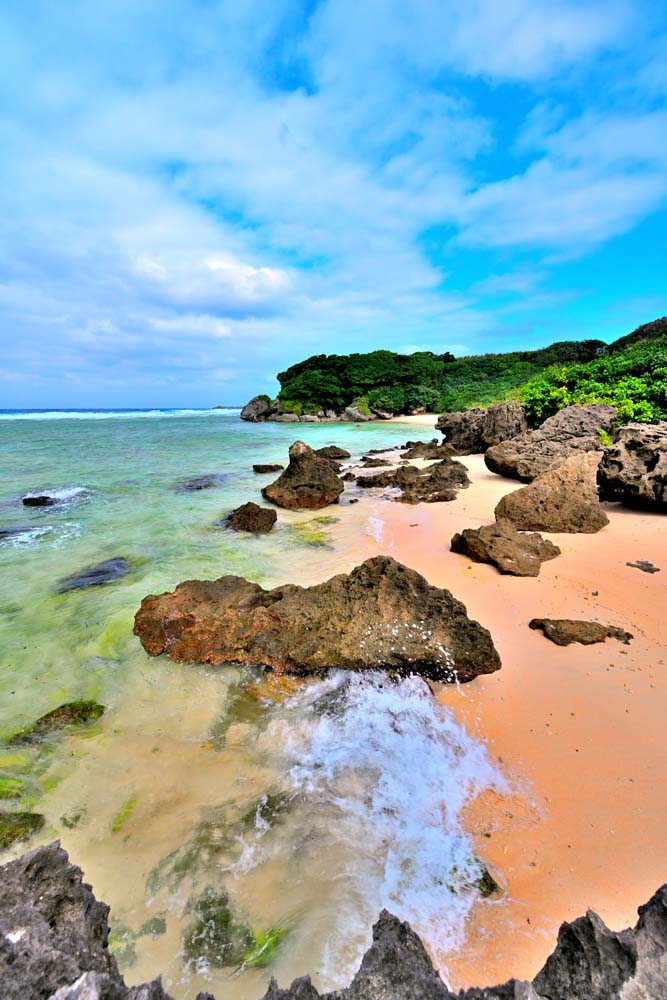 風景写真ポスター 沖永良部島 ワンジョビーチ 01 インテリア アートポスター グラフィック ウォールデコ 模様替え 雰囲気作り 風水 オフィス リビング ダイニング 玄関 Okrb-70-A