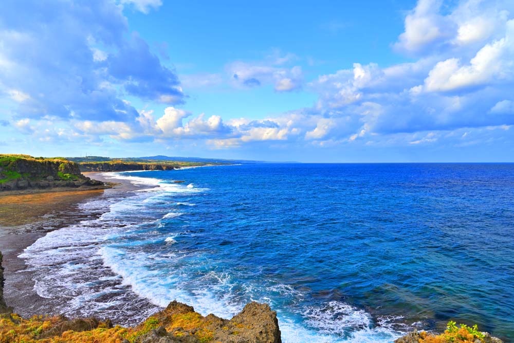 風景写真ポスター 沖永良部島 国頭岬 （くにがみみさき） 01 インテリア アートポスター グラフィック ウォールデコ 写真 模様替え 雰囲気作り 風水 オフィス リビング ダイニング 玄関 Okrb-75-A