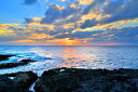 風景写真ポスター 喜界島 荒木崎 夕日 06 インテリア アートポスター グラフィック ウォールデコ 壁掛け 壁飾り 模様替え 雰囲気作り 風水 リビング オフ...