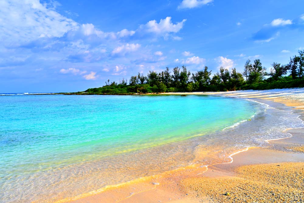 風景写真ポスター 喜界島 池治（イケジ）海水浴場 03 アートポスター グラフィック インテリア ウォールデコ Kkjm-30-A