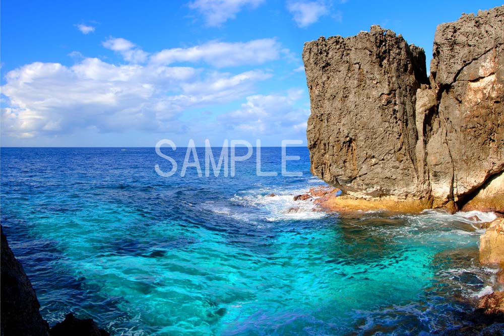 沖縄 北大東島の海 4切W 風景写真 4W-17