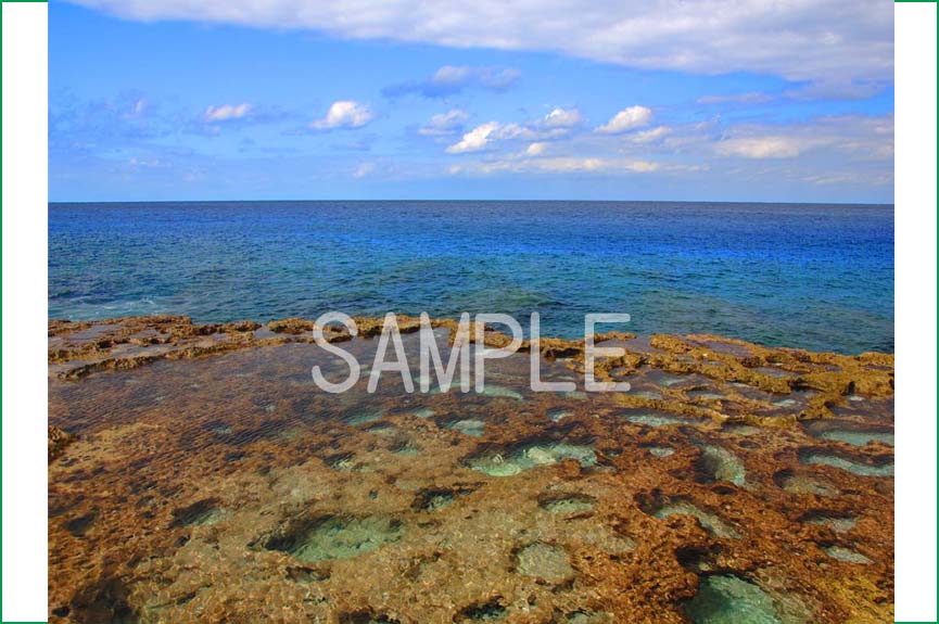 沖縄 南大東島 海 4切 風景写真 4W-230