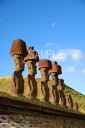 風景写真ポスター 世界遺産 イースター島 アフ・ナウナウのモアイ 01 インテリア ウォールデコ グラフィック アート リビング ダイニング オフィス ロビー psmoai-7