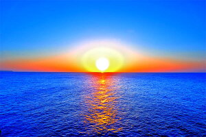 ポストカード 北大東島 夕日 沖縄 風景写真 絵はがき 絵葉書 クリスマスカード 暑中見舞い 寒中見舞い グリーティングカード 年賀ハガキ 年賀状 挨拶状 礼状 PSC-39