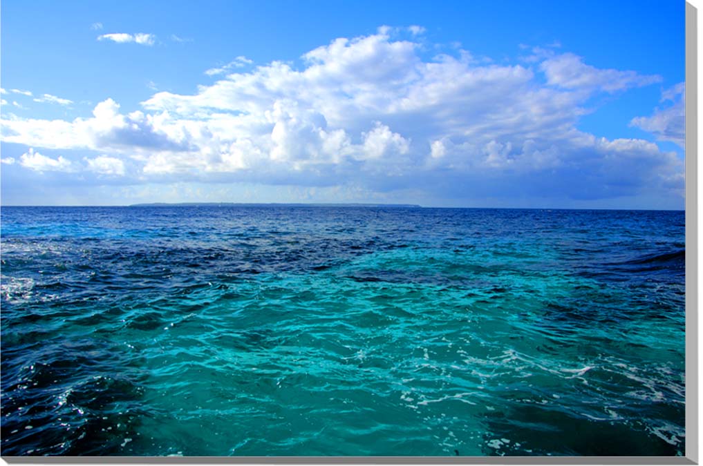 風景写真パネル 沖縄 北大東島の海 インテリア 額要らず 壁掛け 壁飾り 模様替え 雰囲気作り 風水 アートパネル グラフィックアート ウォールデコ KTD-05-M15