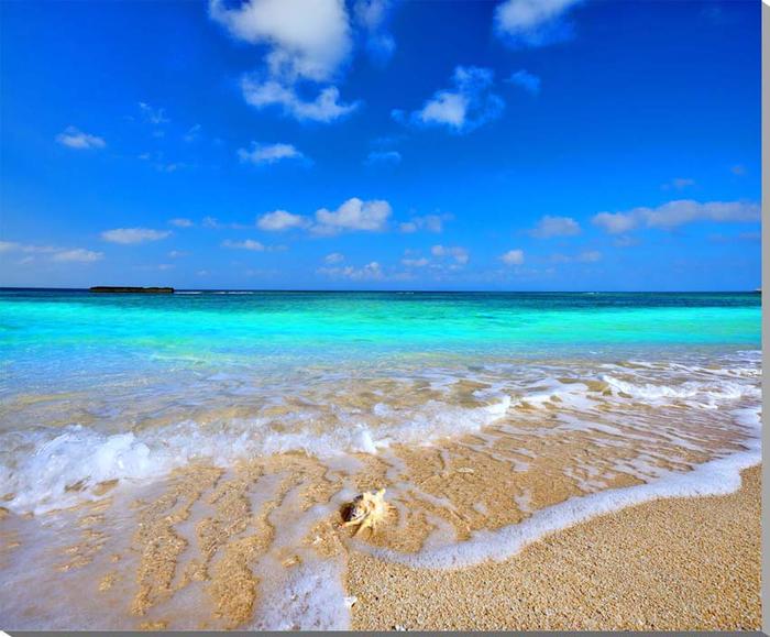 風景写真パネル 沖縄 波照間島 ニシ浜と貝 プレゼント ギフト 贈答品 返礼 お祝い 結婚 新築 引っ越し 誕生日 記念日 年祝い インテリア アートパネルウォールデコ 写真 額要らず 壁掛け 壁飾り 模様替え 雰囲気作り htr-027-F20