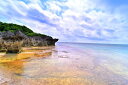 風景写真パネル 沖縄 波照間島 毛崎海岸 干潮 長露光03 珊瑚礁の島 海 風 自然 インテリア 壁掛け 壁飾り 模様替え 雰囲気作り 風水 リビング ダイニング オフィス 玄関 ht-055-m30