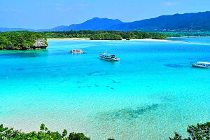 風景写真パネル 沖縄 石垣島 川平湾 インテリア 壁掛け 壁飾り 模様替え 雰囲気作り 風水 リビング ダイニング オフィス 玄関 IG-007-M25