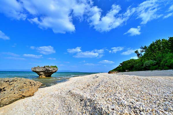 風景写真ポスター 沖縄 黒島の海 きのこ岩 12 ウォールアート 壁掛け 壁飾り インテリア 風水 プレゼント お祝い ギフト 贈答品 海の風景ポスター 新築祝い 引っ越し祝い Krsm-02-A