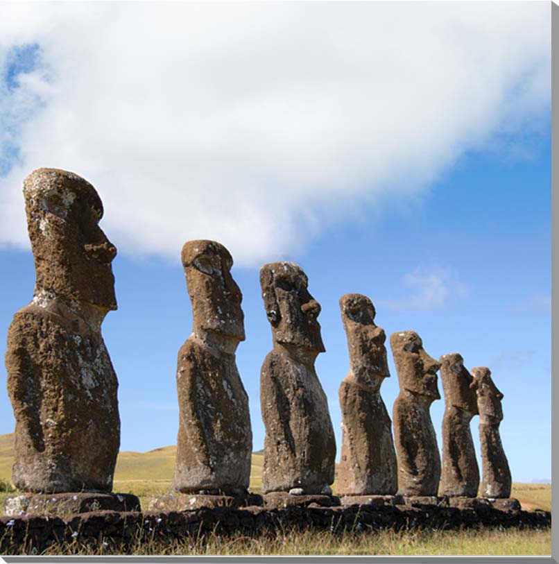 風景写真パネル 世界遺産 イースター島 アフ・アキヴィ モアイ アートパネル インテリア パネル 写真 ウォールデコ グラフィック 壁掛け 壁飾り 額要らず 模...