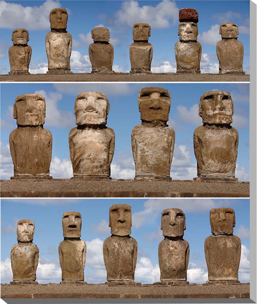 風景写真パネル 世界遺産 イースター島 アフ・トンガリキのモアイ アートパネル インテリア パネル 写真 ウォールデコ グラフィック 額要らず 模様替え 雰囲気作り 風水 旅の思い出 リビング オフィス 玄関 MOAI -38-F20