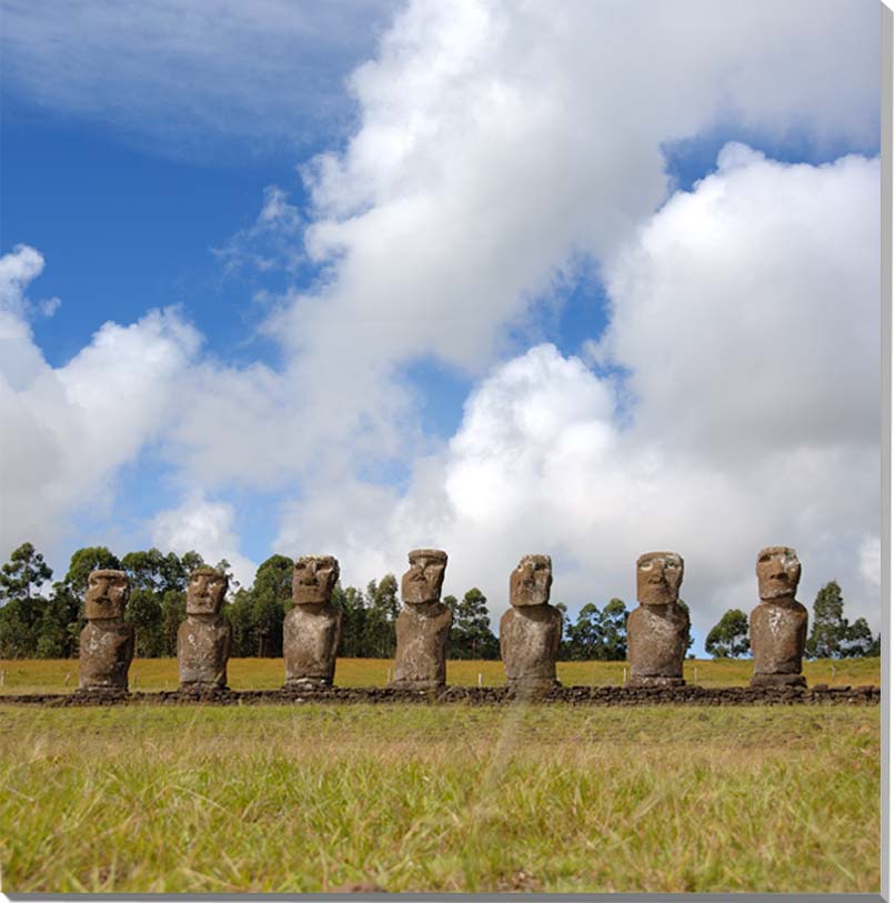 風景写真パネル 世界遺産 イースター島 アフ・アキヴィ モアイ インテリア アートパネル パネル 写真 ウォールデコ グラフィック プレゼント ギフト お祝い ...