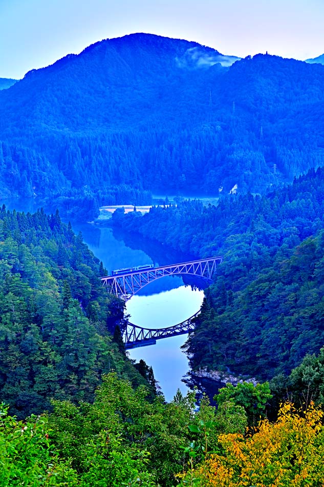 風景写真パネル 福島 第一只見川橋梁展望台より 01 JR