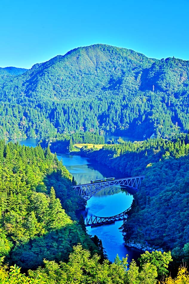 風景写真パネル 福島 第一只見川橋梁展望台より 03 JR