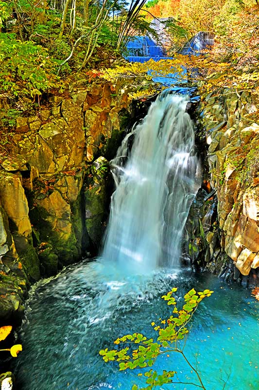 風景写真ポスター 福島 土湯 秋の思いの滝 05 インテリア アートポスター 写真 春 初夏 景色 ポスター プレゼント ギフト お祝い 結婚祝い 新築祝い 引...