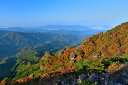 風景写真ポスター 福島 秋の霊山 （りょうぜん）04 甲岩から撮影 アートパネル グラフィック ボタニカルアート インテリア ウォールデコ FUK-AK034-A