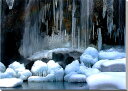 風景写真パネル 福島 猪苗代 冬の達沢不動滝 男滝 厳冬 迫力 大自然 氷結 雪 インテリア アートパネル ウォールデコ アートフレーム パネル 写真 ギフト ...