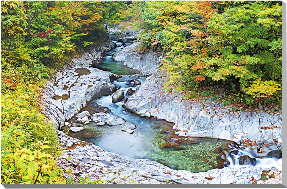 【中津川渓谷】 秋元湖に流れ込む中津川の源流にある、秘境ムードあふれる渓谷です。 春は山桜、初夏から夏は新緑、秋は紅葉と、季節毎に美しい風景を楽しむことができます。 ■サイズ ：100×65.2×厚さ3cm（M40） ■重　さ ：約2kg 壁に負担がかかりません ◆風景写真パネルの説明 丈夫で耐久性に優れ、表面が滑らかな光沢ある高級写真用紙を使っていますので、風景が綺麗に仕上がります。 見た目が鏡面仕上で高級感があります。 表面に触れないでください。気を使った扱いが必要です。 ◆写真パネルの発送は ご注文から、2〜3営業日以内に発送。 特注サイズは、10営業日以内に発送致します。風景写真パネル 福島 裏磐梯 中津川渓谷 紅葉の秋 ◆風水では絵画より、写真を飾る方が効果が高いと言われます。 ◆絵画と異なり、リーズナブルな料金でスペースを飾ることができ、その景色を臨場感たっぷりに感じることができます。 【飾り方と用途】 写真の大きさに比較して軽く仕上がりますので、壁に負担がかからず、付属のフック2ヶで簡単に、スマートに飾れます。 裏面の丁寧な始末で、金属の露出を無くし壁にキズやサビの付着が無いようにしてあります。 オフィスのアクセント、リビングや玄関のインテリアとして、癒やしの空間、お部屋の雰囲気作りに、また旅の思い出として飾ってください。 額装して壁掛けインテリアにもおすすめです。 おしゃれなインテリアアートとして、お祝い、ギフトにお薦めです。 新築や引っ越しのお祝い、入学や卒業のお祝い、成人式やご結婚、お誕生日のプレゼント、クリスマスプレゼントなど、各種ギフト用品として幅広くお使いください。きっと喜んでいただけることでしょう。 パソコンのモニターの色と、実際の商品の色が多少異なることがあります。