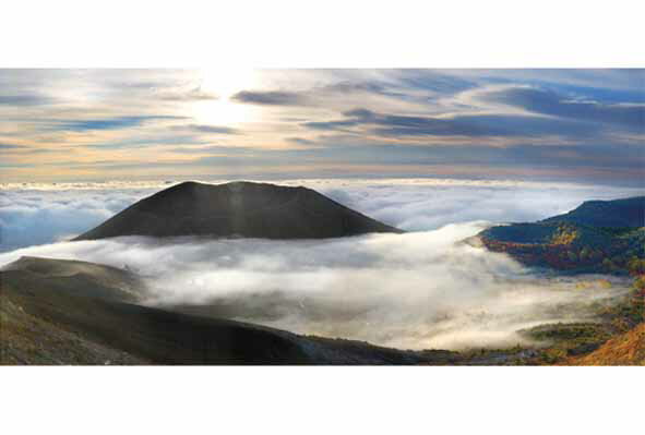 ポストカード 福島 吾妻小富士 浄土平 雲上の楽園 絵はがき 風景 写真 ギフト お祝い プレゼント お手紙 旅の思い出 pst-96