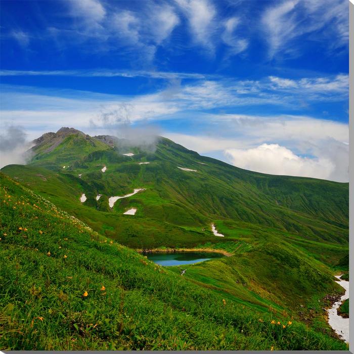 風景写真パネル 山形 鳥海山と鳥海湖 インテリア アートパネル パネル 写真 ディスプレイ ウォールデコ 壁掛け 壁飾り 額要らず 模様替え 雰囲気作り 風水 ...