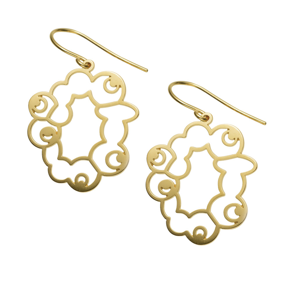 EXPO2025 公式ロゴ ゴールドピアス / ミャクミャク 大阪 関西 万博 グッズ ジュエリー K18のサムネイル