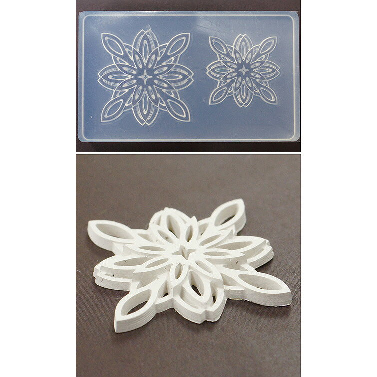 シリコンモールド 3Dパーツ 氷文様