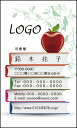 【送料無料】カラーデザイン名刺 ショップカード 印刷 作成【100枚】ロゴ入れ可 本 リンゴ book001