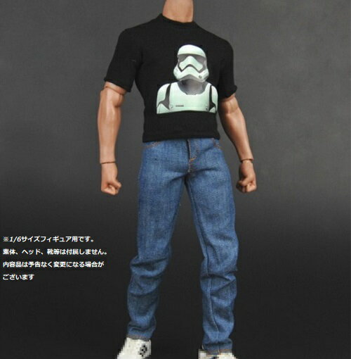 ZY-TOYS 1/6フィギュア用衣装 Tシャツ＆ジーパンセット ZY16-3D